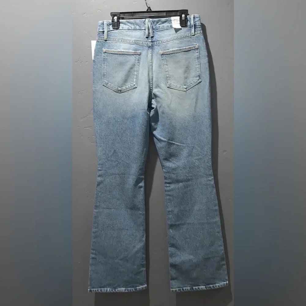 Good American Women’s Classic Bootcut Jeans High Rise Denim Indigo Med Wash Sz 8 - Picture 5 of 8